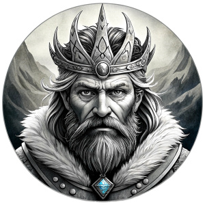 Nordic Surt - Ruler of Muspellsheim - perfect realistic art, high-definition grey and black, white background tattoo design