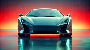 One supercar, new concept, Racing, Rearview, dark style