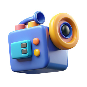 3d video camera concept technology influencer social media network content creator caster 