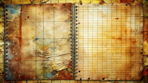 scanned notebook paper collage texture weathered background