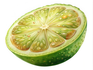 bergamot slice isolated on transparent png
