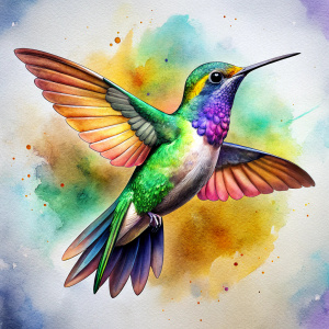 Dibujo de colibrí  para un tatuaje sin tanto color
Realista estilo de vicent vang gogh