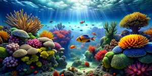 underwater world,ultra realistic coral reef