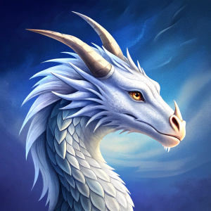 white dragon icon for videogame