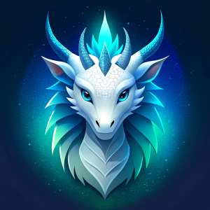 white dragon icon for videogame