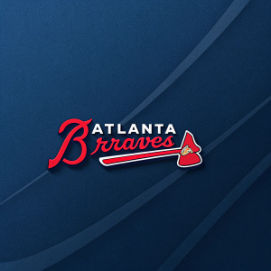 The redesigned Atlanta Braves logo. Sleek, modern font paired with bold red emblem. Represents the team's commitment to innovation and progress.