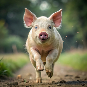cerdo corriendo 