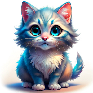 a cute happy cat full body