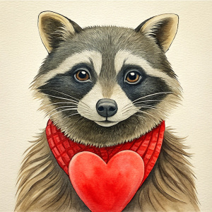 racoon san valentine