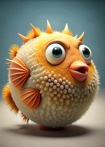 a fluffy fish