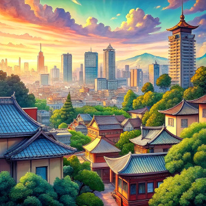 anime background city