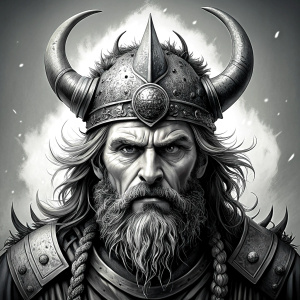 viking perfect realistic art, high-definition, high-definition grey and black, white background 