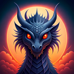 black dragon icon for videogame