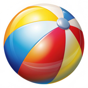 one Beach ball clipart