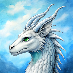 white dragon icon for videogame