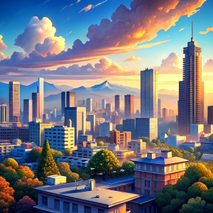 anime background city