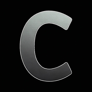 Lettre "C" white background  , 