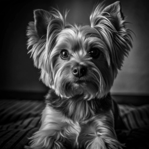cute Yorkshire terrier looks very beautiful, photo quality in 4k