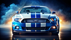 A car Ford Mustang with Ford logo for pc wallpaper HD