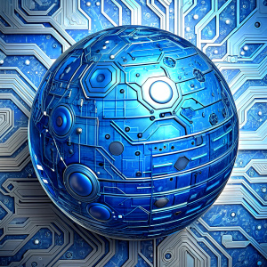 global blue circuit board  background