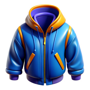 jacket, matte surface, blue