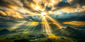 Crepuscular rays AI Art Style Inspiration



