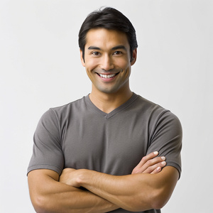 smiling man with arms crossed
