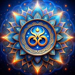 Om logo with divine and royal effects