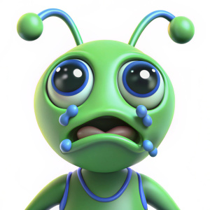 alien very sad crying