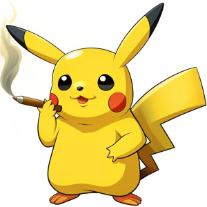 pikachu smoking