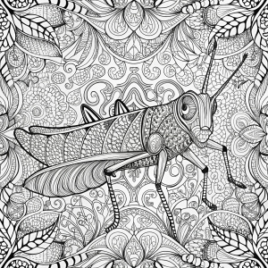 Black and white Coloring Page for adults, Locust

, clean line art, fine line art, artistic and psychedelic full background, black line art.