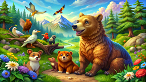 a bear and the animals