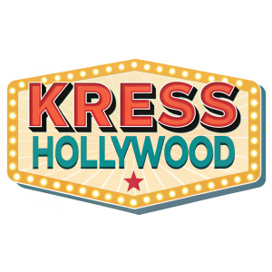 Illustration of the Kress Hollywood logo. Bright, modern design featuring bold lettering and vibrant colors