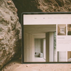 Norm Architects' design portfolio. A sleek, modern webpage showcasing various projects. Clean layout with a predominant use of white and grey tones.