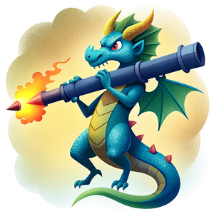 modern-dragon using bazooka