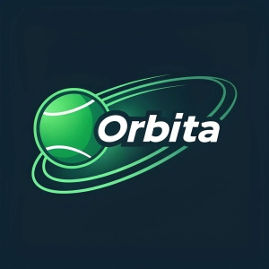 Design concept for 'Orbita'. Bold green orb logo with a wordmark highlighting the theme of motion and circularity.