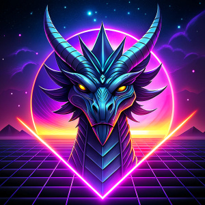 black dragon icon for videogame