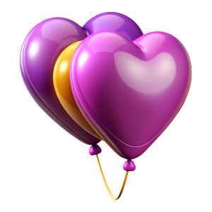 Please make me a 3D ballon illustration with an elegant and modern design