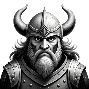 viking warrior perfect realistic art, high-definition, high-definition grey and black, white background 