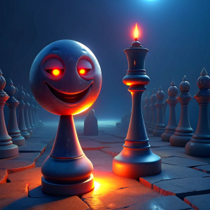 In this realm of strategy and contrast, the game of power is played with a wink and a smile, reminding us that even division can be a canvas for creativity and unity. Perspective from left