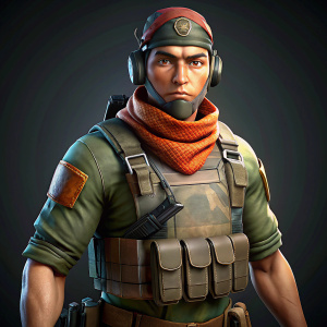 A game CS2 character without a background