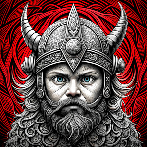 viking baby face perfect realistic art, high-definition, high-definition grey and black, white background 