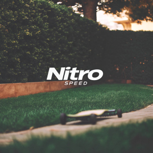 Logo for Nitro Speed. Sleek and modern design. Blue color scheme. Positioned centrally on a clean white backdrop.