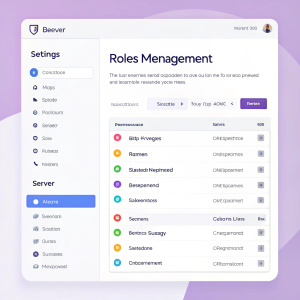 A detailed view of Discord's server settings page, focusing on the roles management section.