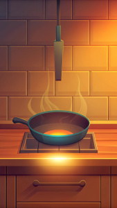 frying pan on the stove