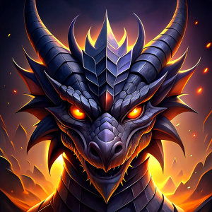black dragon icon for videogame