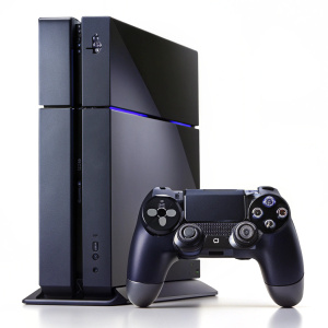 Playstation PS4 on  white background 