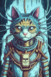 neko god Serial Experiments Lain cyberpunk world rust cables wabisabi ukyoe by Yoshitoshi ABe