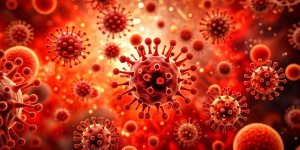 Diseases background, HD, red