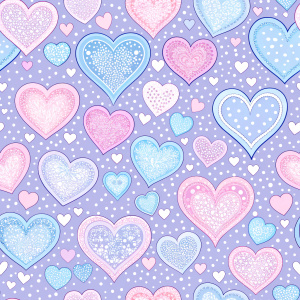 a simple pattern with hearts, boho